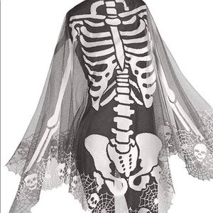 Halloween Skeleton Poncho 60x60
